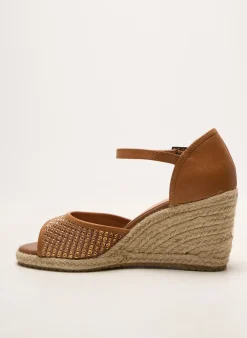 Espadrilles Emilie Karston Marron Talon De 7 À 9cm