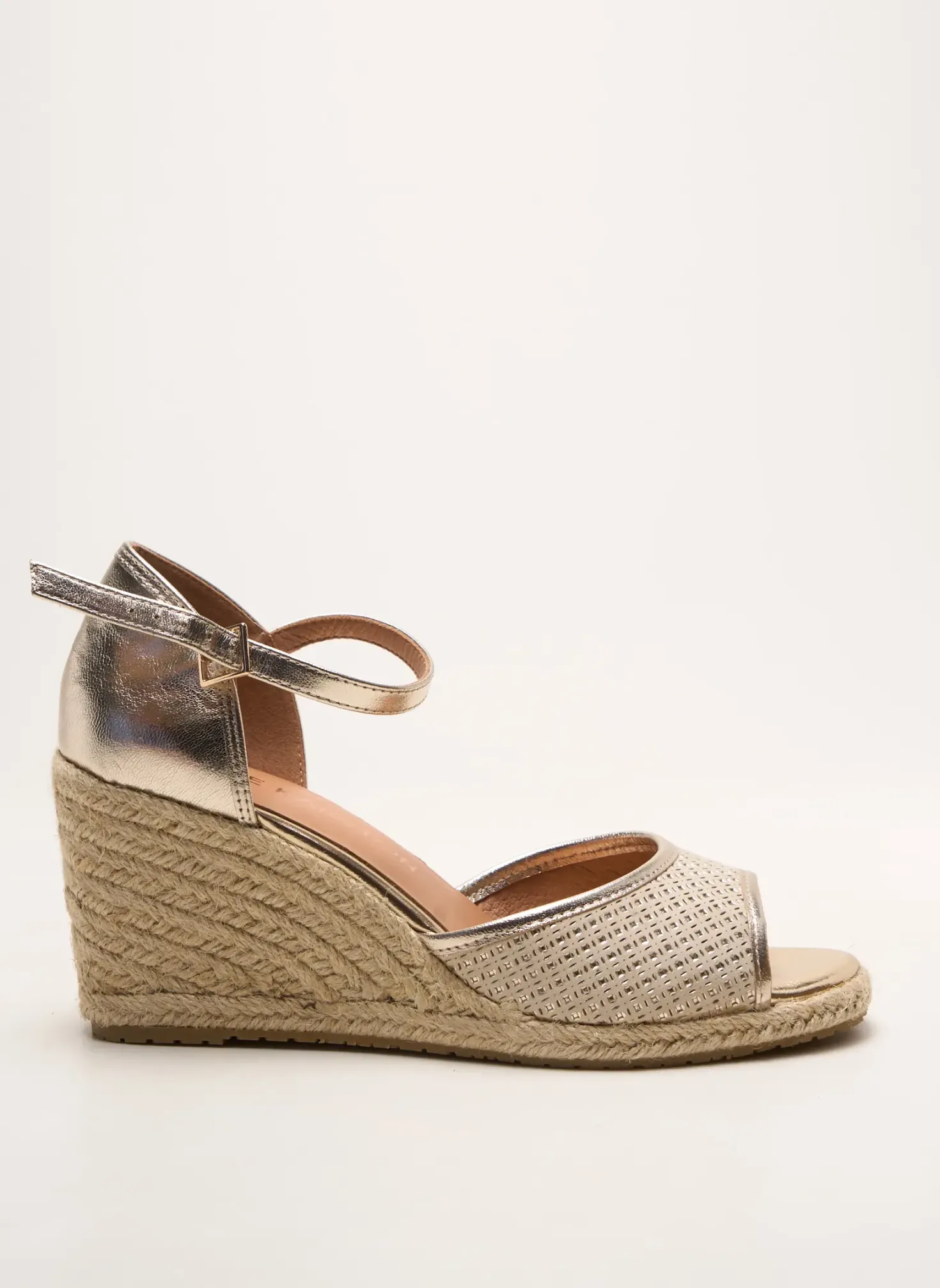 Espadrilles Emilie Karston Or Talon De 7 À 9cm