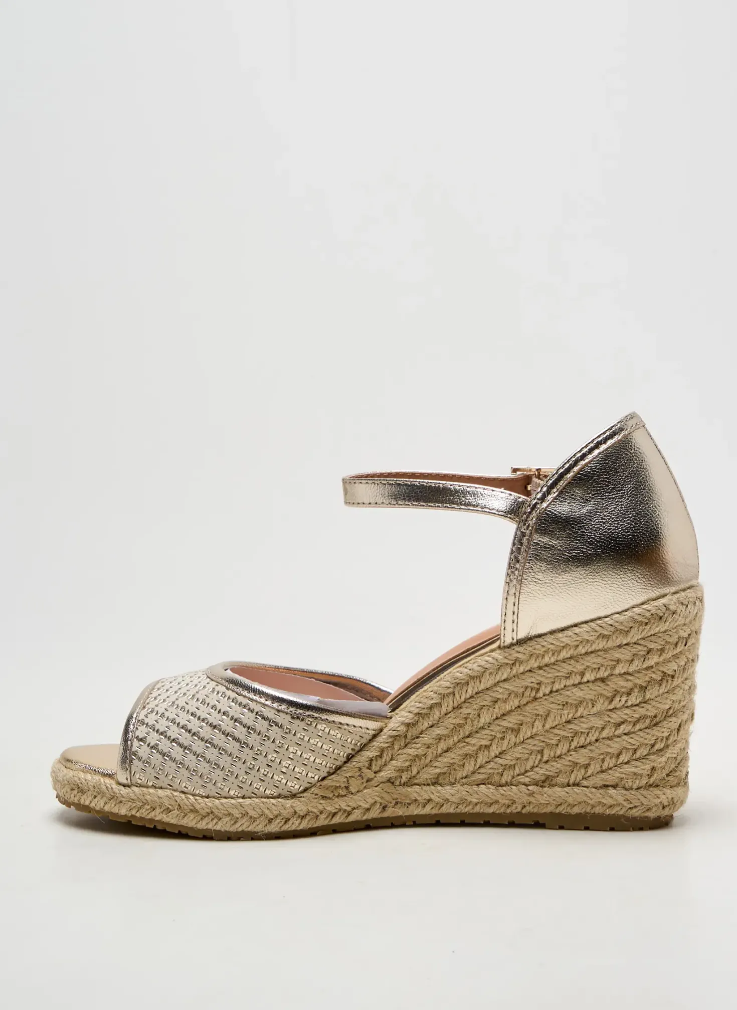 Espadrilles Emilie Karston Or Talon De 7 À 9cm