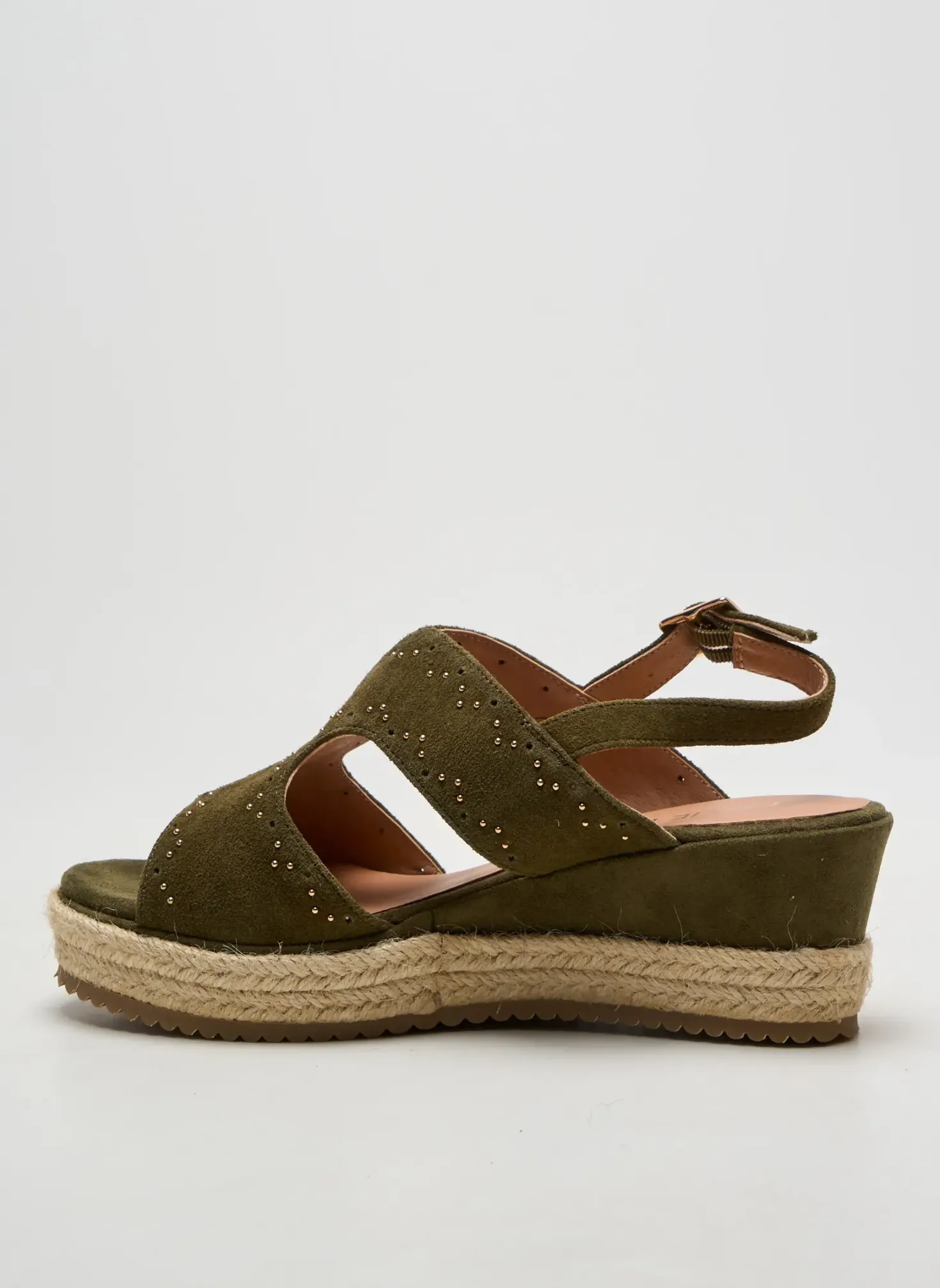 Espadrilles Emilie Karston Vert Talon De 4 À 6cm