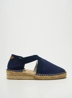 Espadrilles Emma Bleu Talon Plat Jusqu'à 3cm