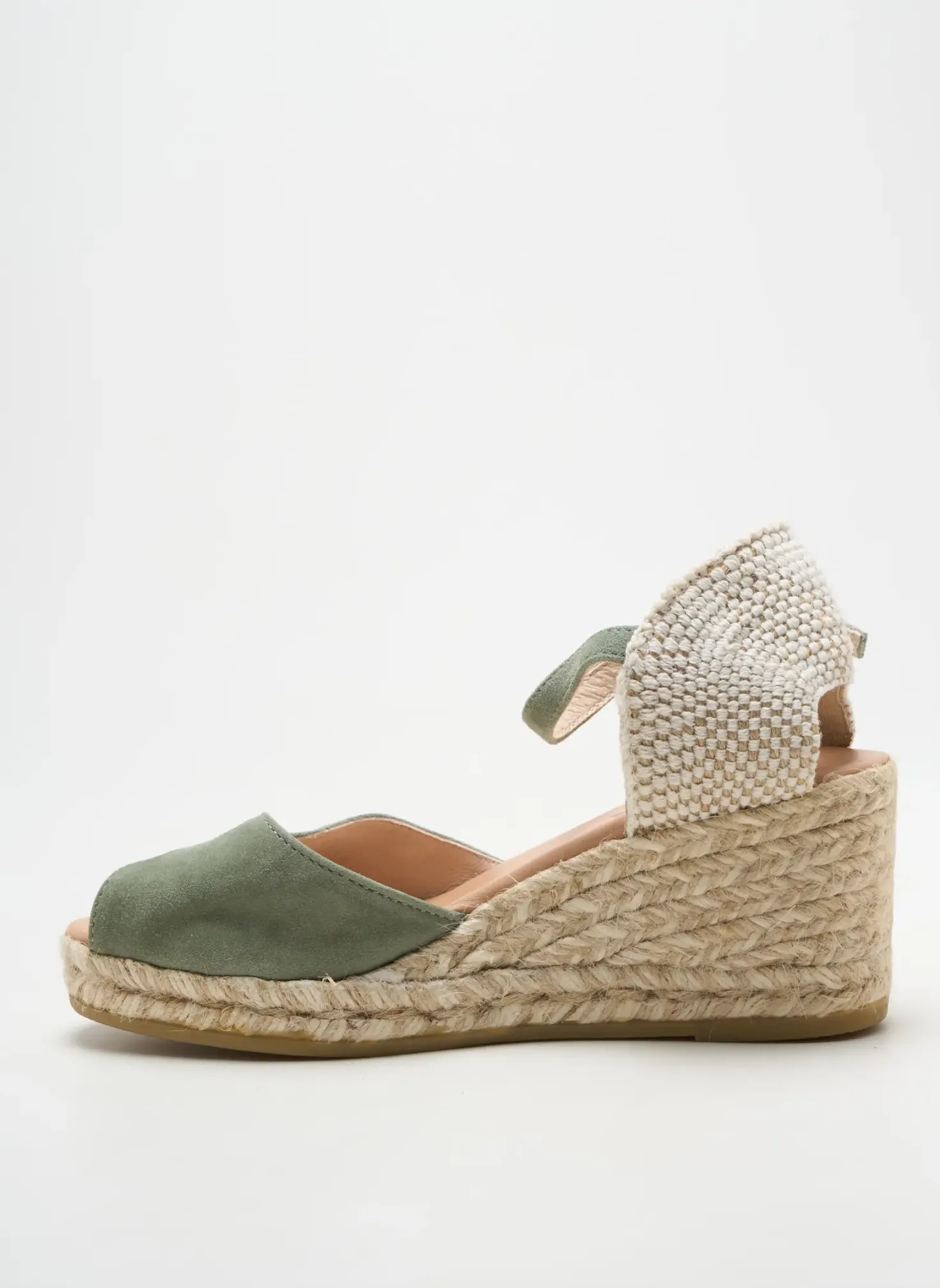 Espadrilles Gaimo Vert Talon De 7 À 9cm