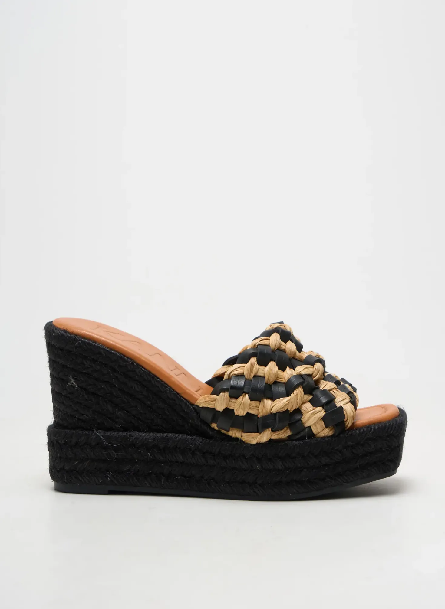Espadrilles Kanna Noir Talon De 7 À 9cm