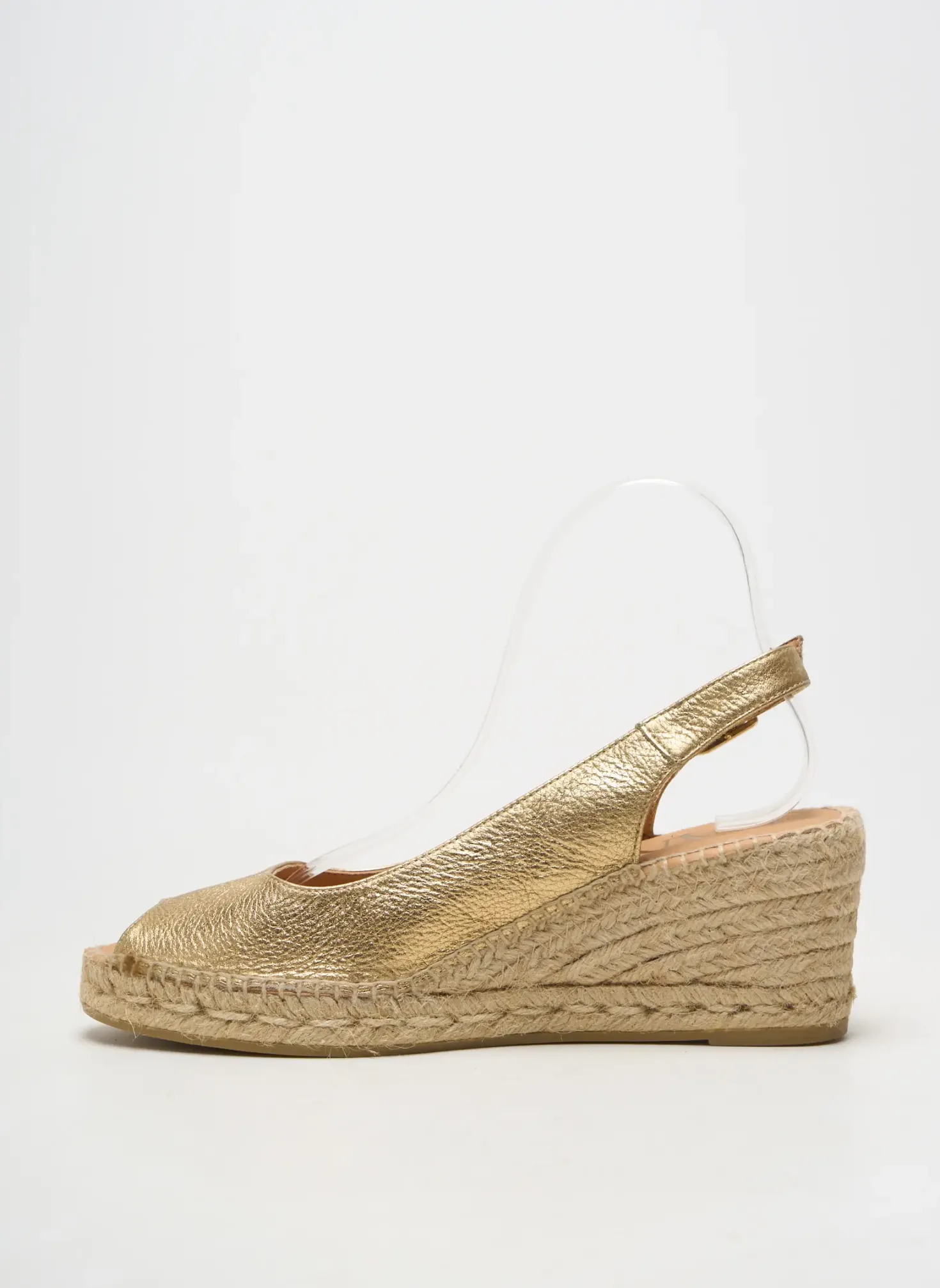Espadrilles Kanna Or Talon De 7 À 9cm