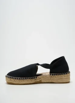 Espadrilles La Maison De L'espadrille Noir Talon De 4 À 6cm
