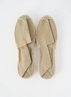 Espadrilles La Maison De L'espadrille Vert Talon Plat Jusqu'à 3cm