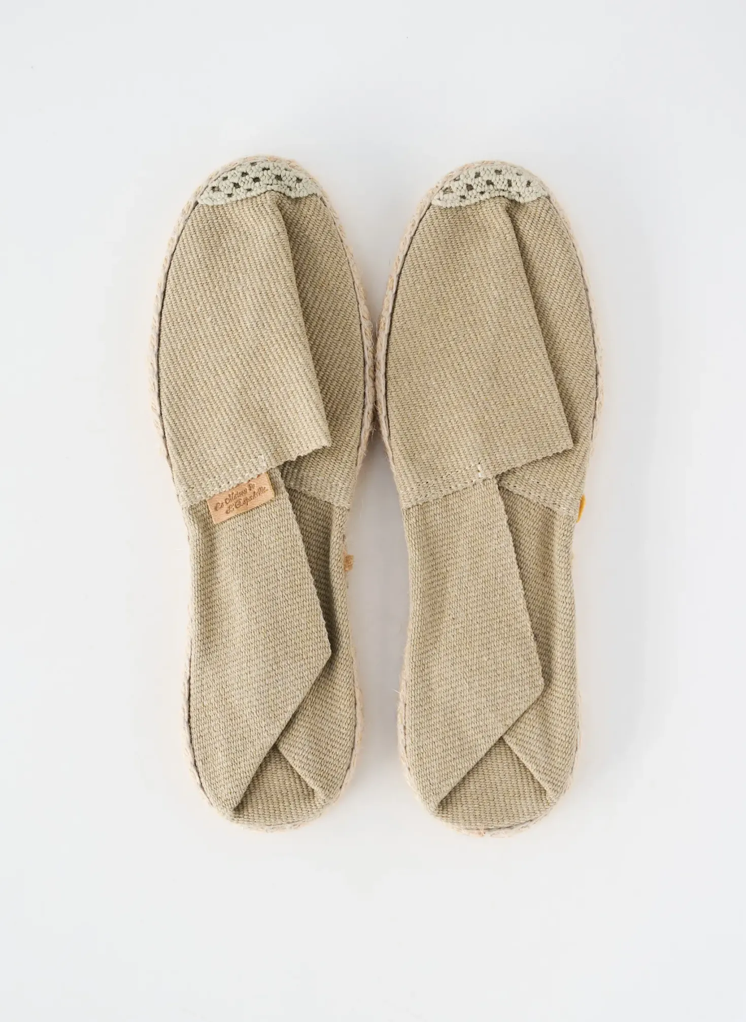Espadrilles La Maison De L'espadrille Vert Talon Plat Jusqu'à 3cm