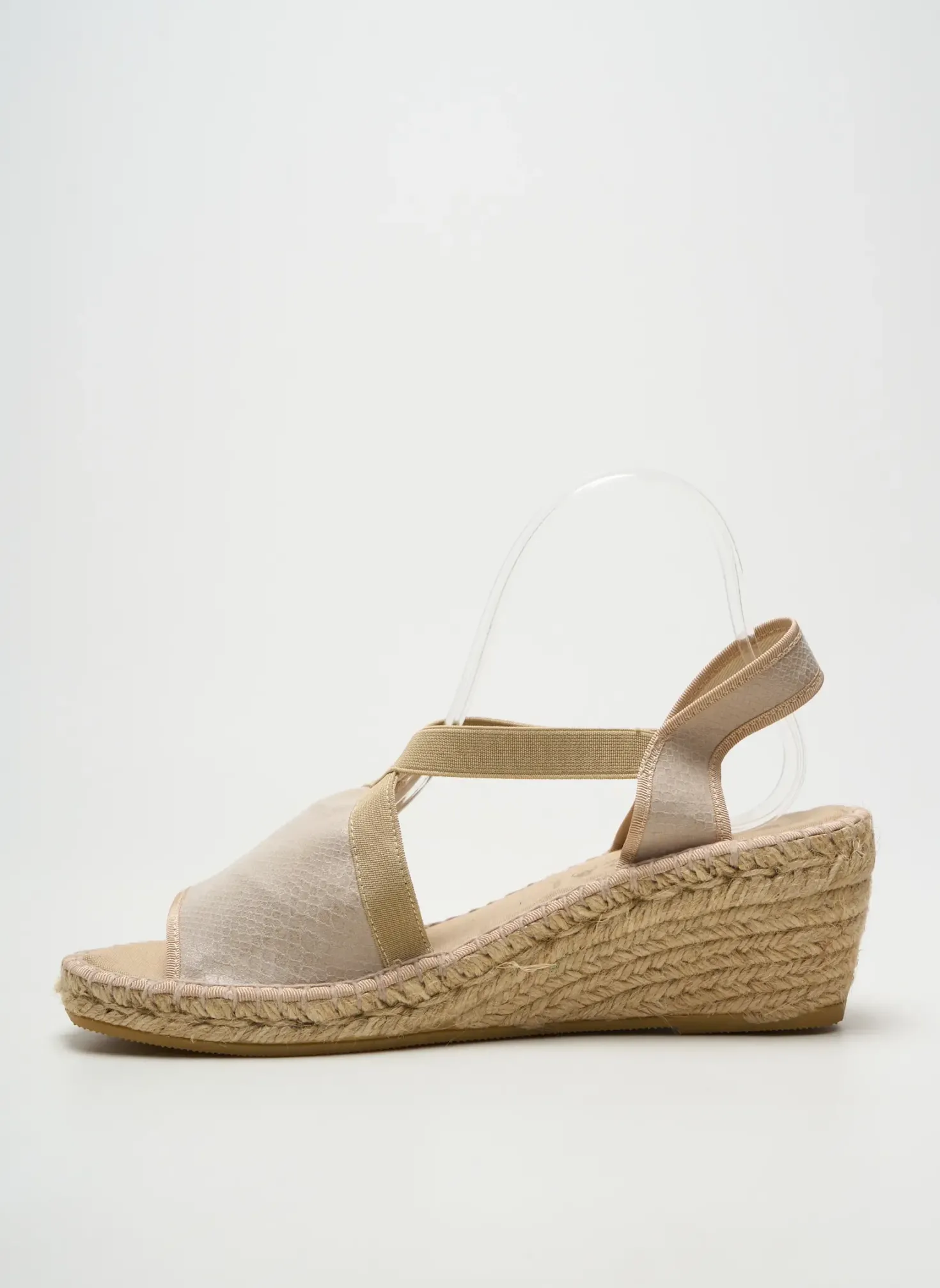 Espadrilles La Maison De L'espadrille Beige Talon De 4 À 6cm