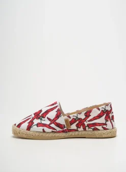 Espadrilles La Maison De L'espadrille Blanc Talon Plat Jusqu'à 3cm
