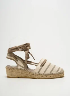 Espadrilles La Maison De L'espadrille Beige Talon De 4 À 6cm