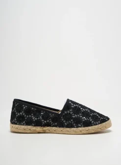 Espadrilles La Maison De L'espadrille Noir Talon Plat Jusqu'à 3cm