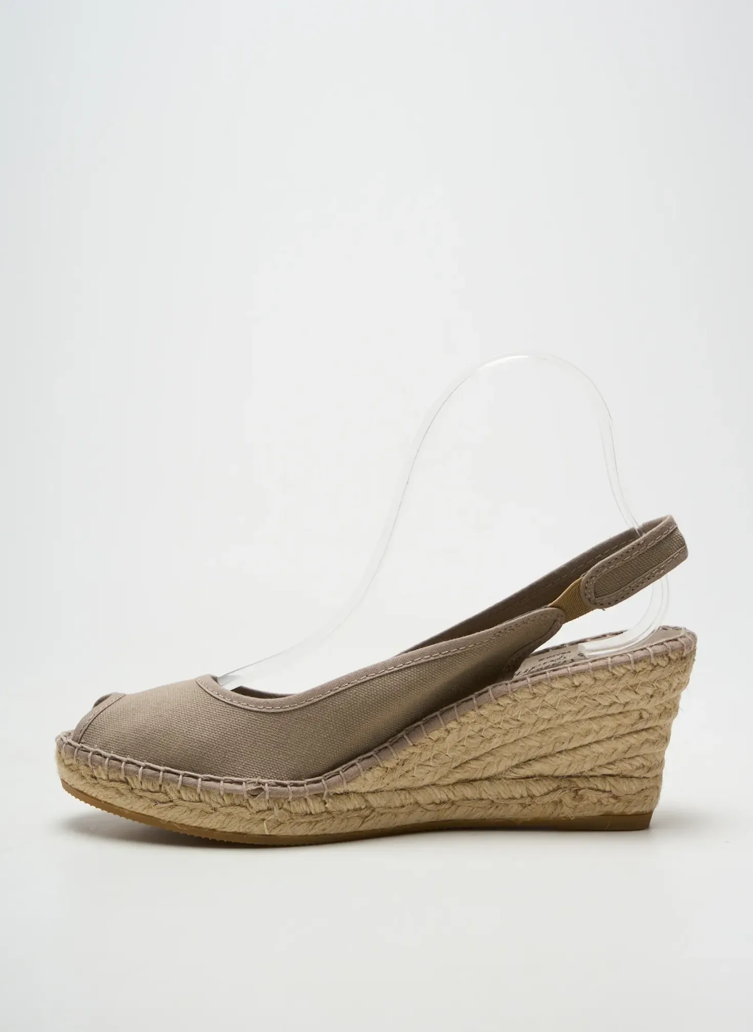 Espadrilles La Maison De L'espadrille Gris Talon De 7 À 9cm