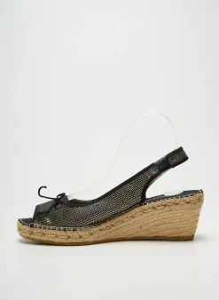 Espadrilles La Maison De L'espadrille Noir Talon De 4 À 6cm