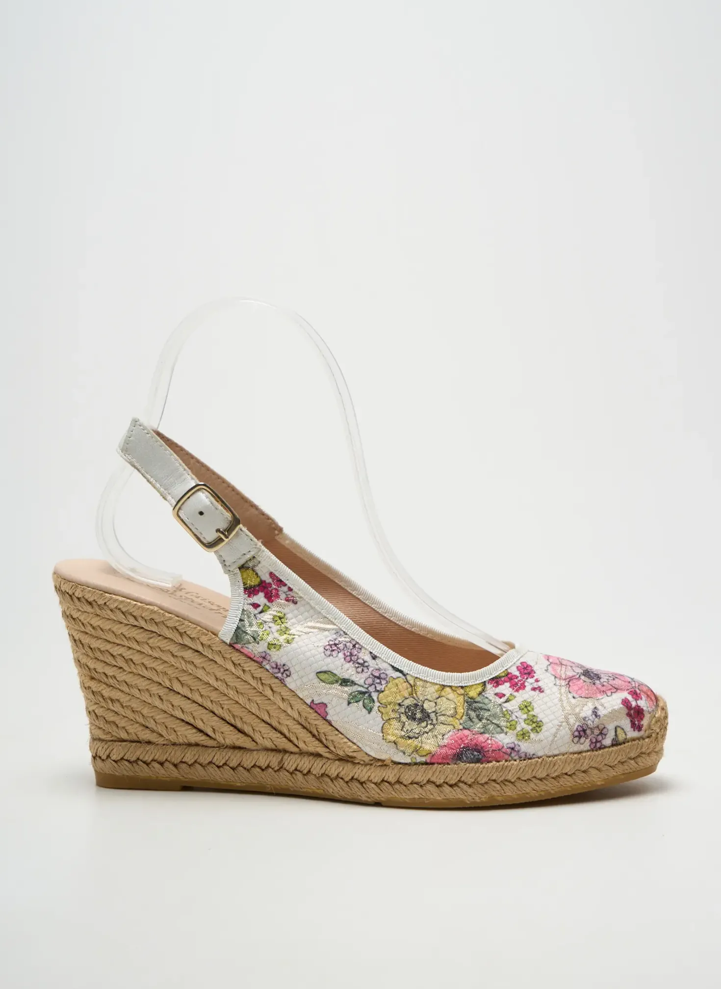 Espadrilles La Maison De L'espadrille Beige Talon De 7 À 9cm