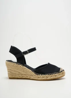 Espadrilles La Maison De L'espadrille Noir Talon De 4 À 6cm
