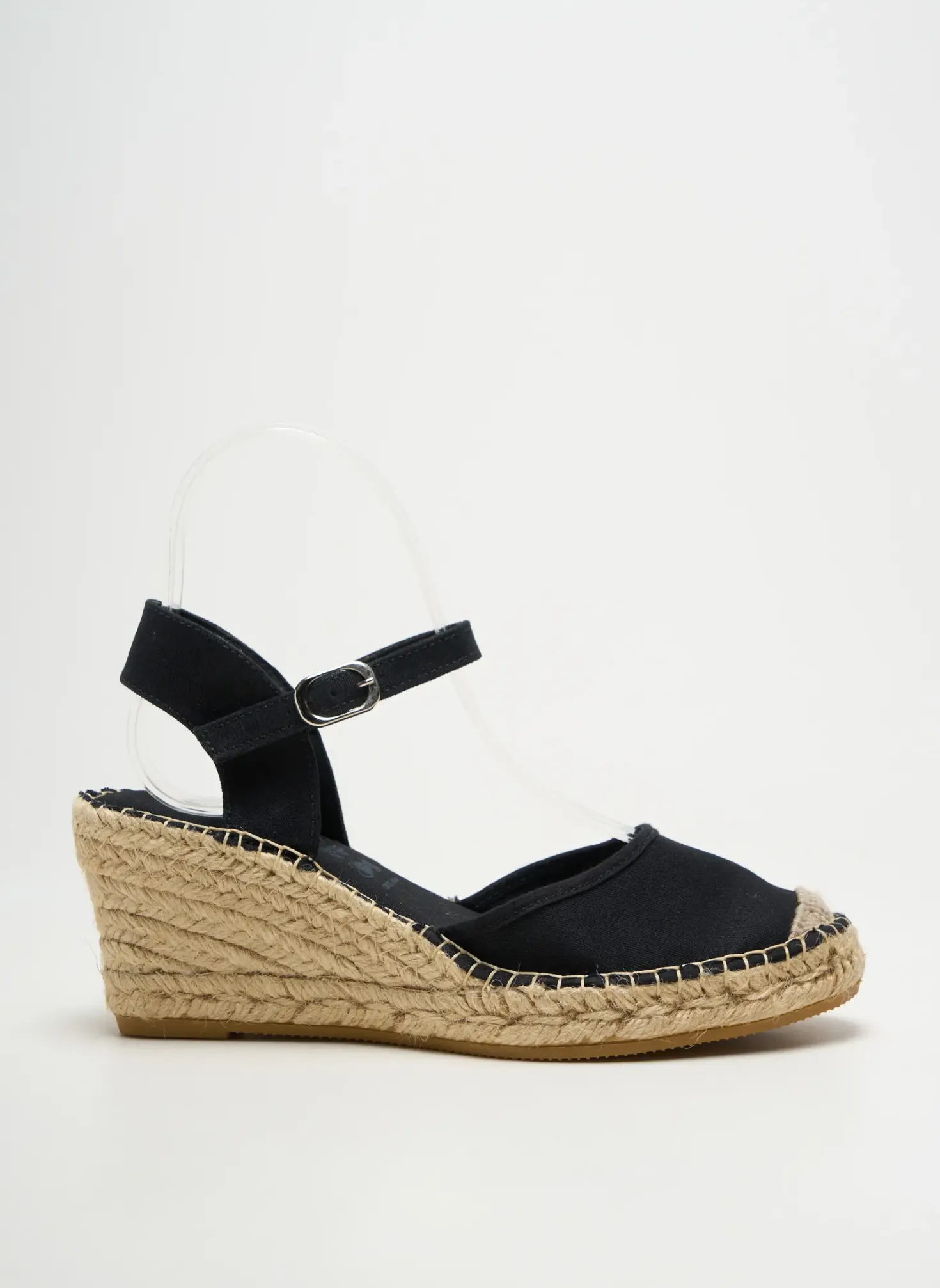 Espadrilles La Maison De L'espadrille Noir Talon De 4 À 6cm