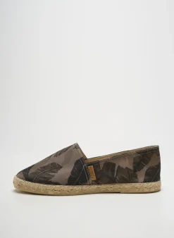 Espadrilles La Maison De L'espadrille Vert Talon Plat Jusqu'à 3cm