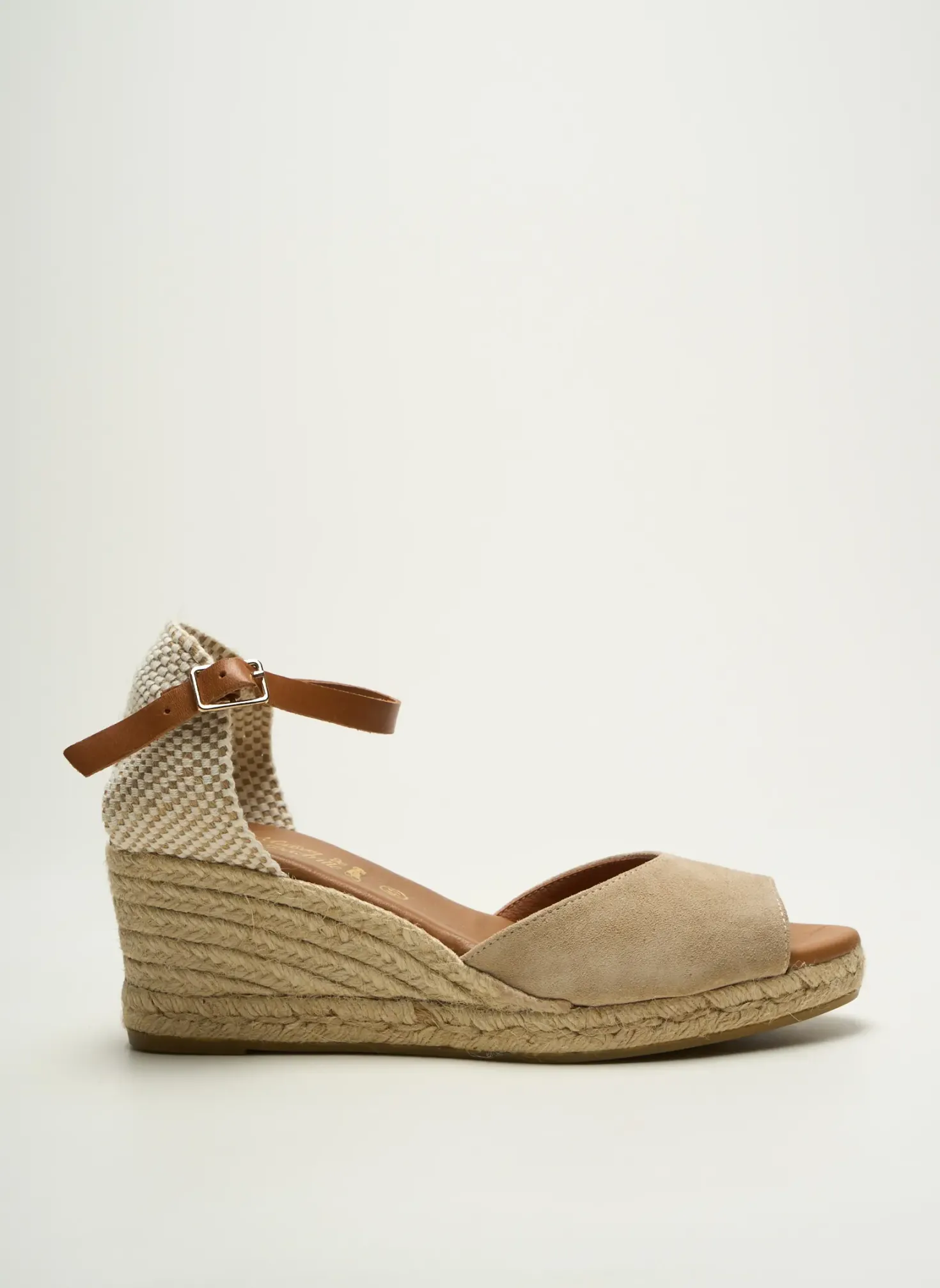 Espadrilles La Maison De L'espadrille Beige Talon De 7 À 9cm