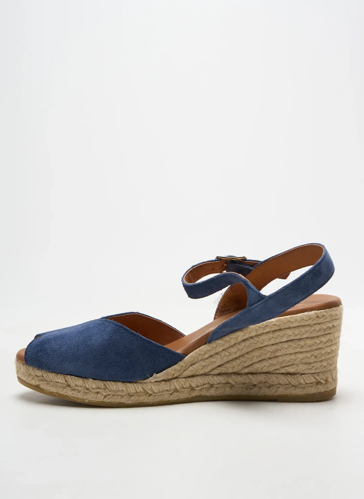 Espadrilles La Maison De L'espadrille Bleu Talon De 7 À 9cm