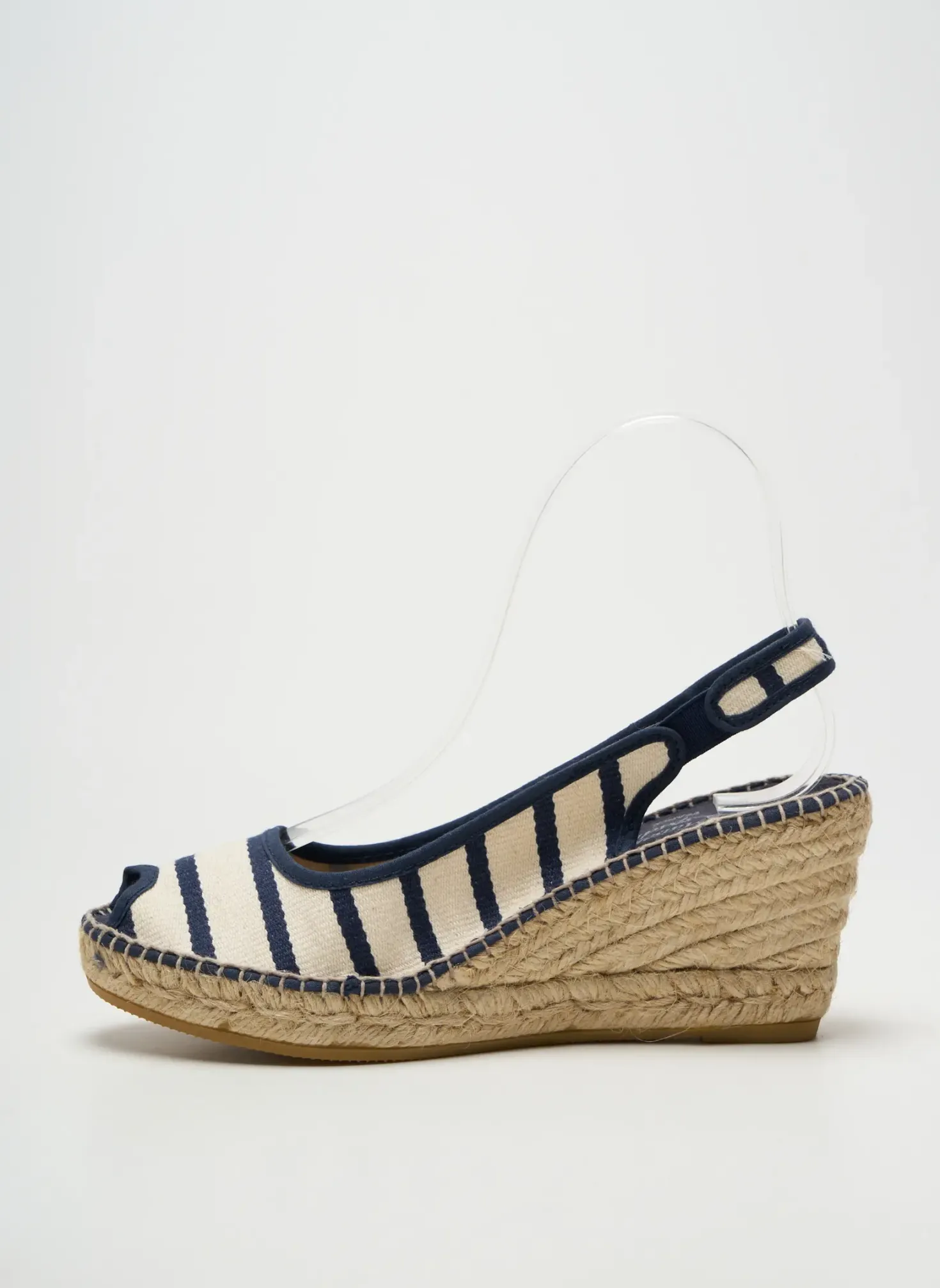 Espadrilles La Maison De L'espadrille Bleu Talon De 7 À 9cm