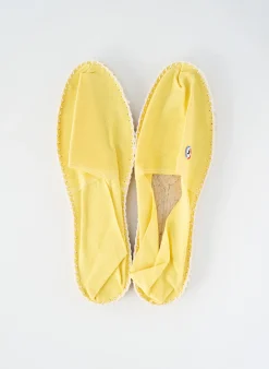 Espadrilles La Pantoufle À Pépère Jaune Talon Plat Jusqu'à 3cm