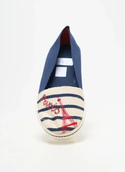 Espadrilles La Vague Bleu Talon Plat Jusqu'à 3cm
