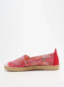 Espadrilles La Vague Rouge Talon Plat Jusqu'à 3cm