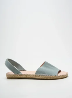 Espadrilles Macarena Bleu Talon Plat Jusqu'à 3cm
