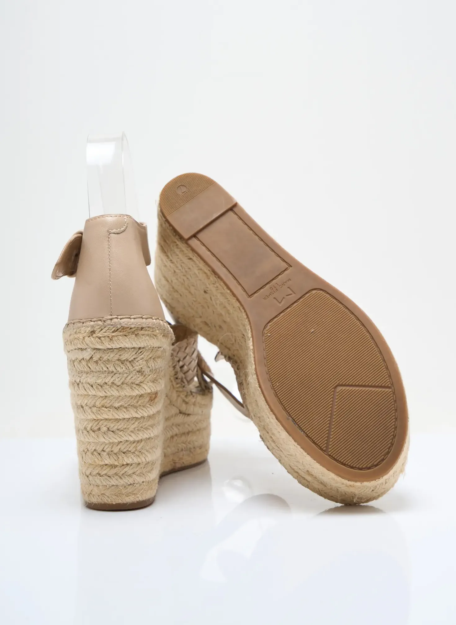 Espadrilles Marc Fisher Beige Talon Haut De 10cm Et Plus