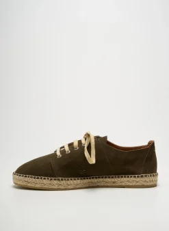 Espadrilles M.moustache Vert Bout Rond