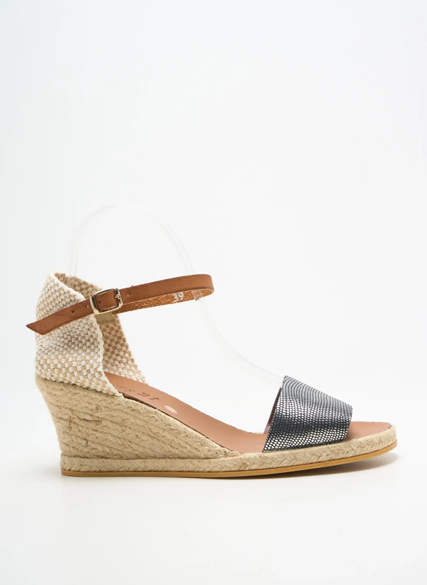 Espadrilles Thierry 21 Noir Talon De 4 À 6cm