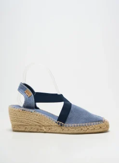 Espadrilles Toni Pons Bleu Talon De 7 À 9cm