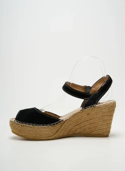 Espadrilles Toni Pons Noir Talon De 7 À 9cm