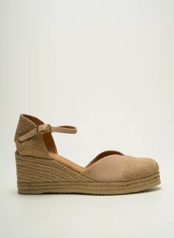 Espadrilles Unisa Beige Talon De 7 À 9cm