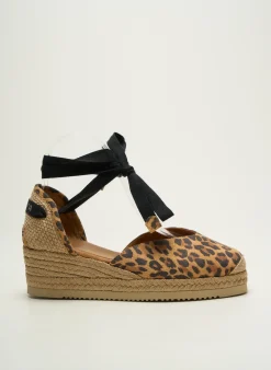 Espadrilles Unisa Beige Talon De 4 À 6cm