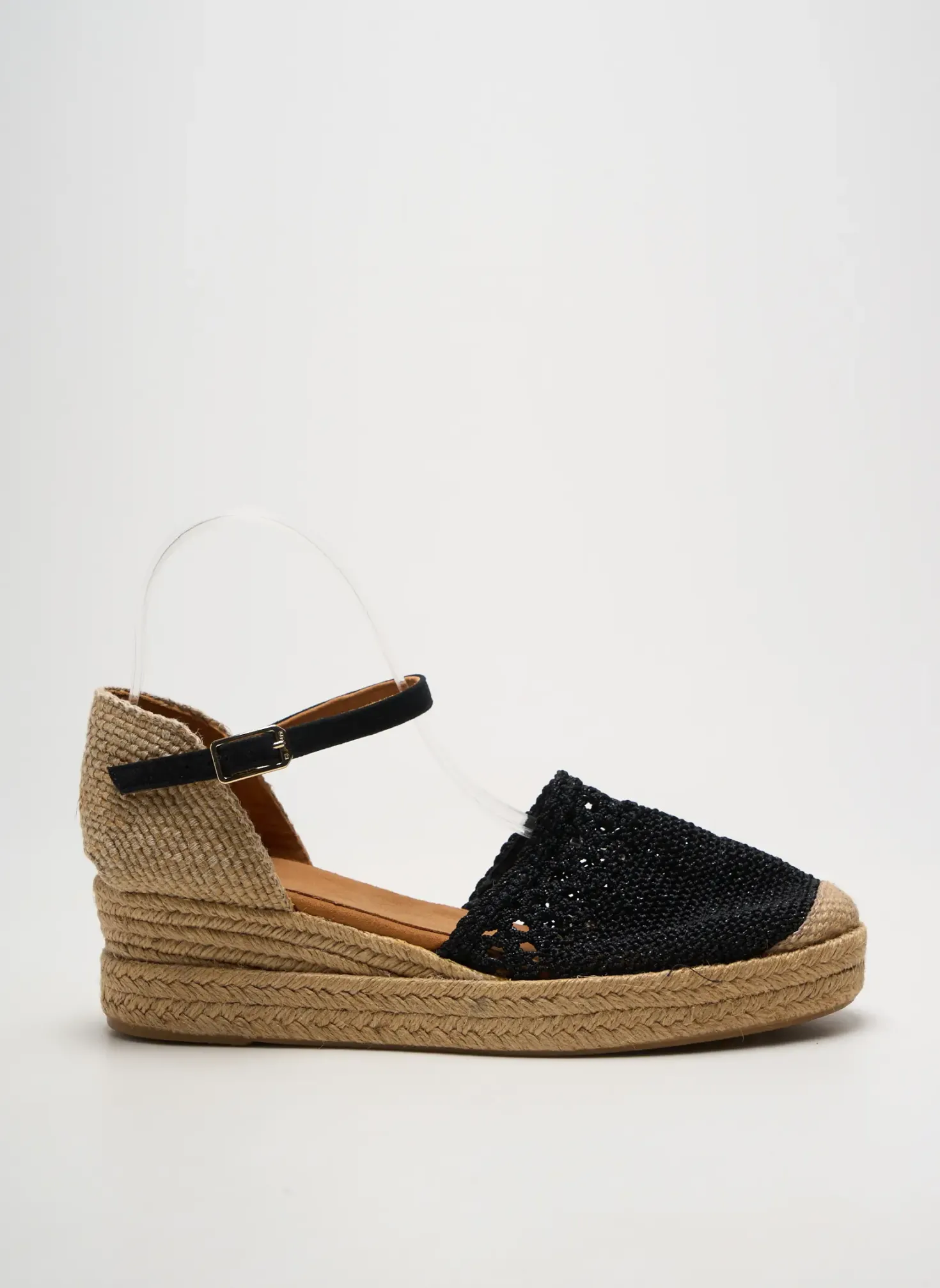 Espadrilles Unisa Noir Talon De 4 À 6cm