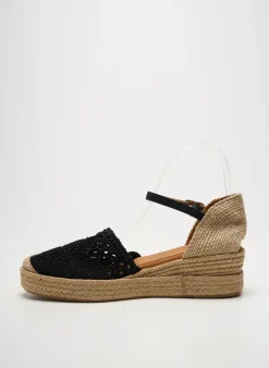Espadrilles Unisa Noir Talon De 4 À 6cm