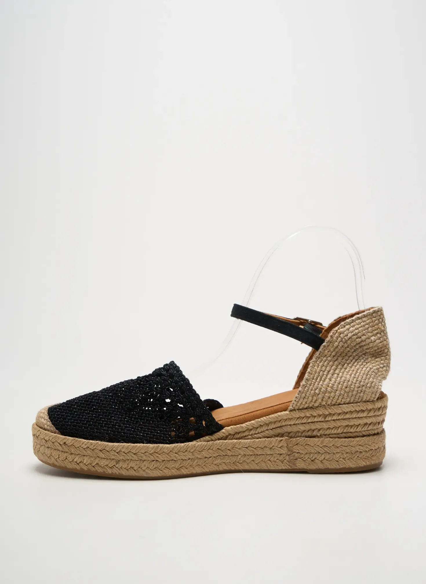 Espadrilles Unisa Noir Talon De 4 À 6cm