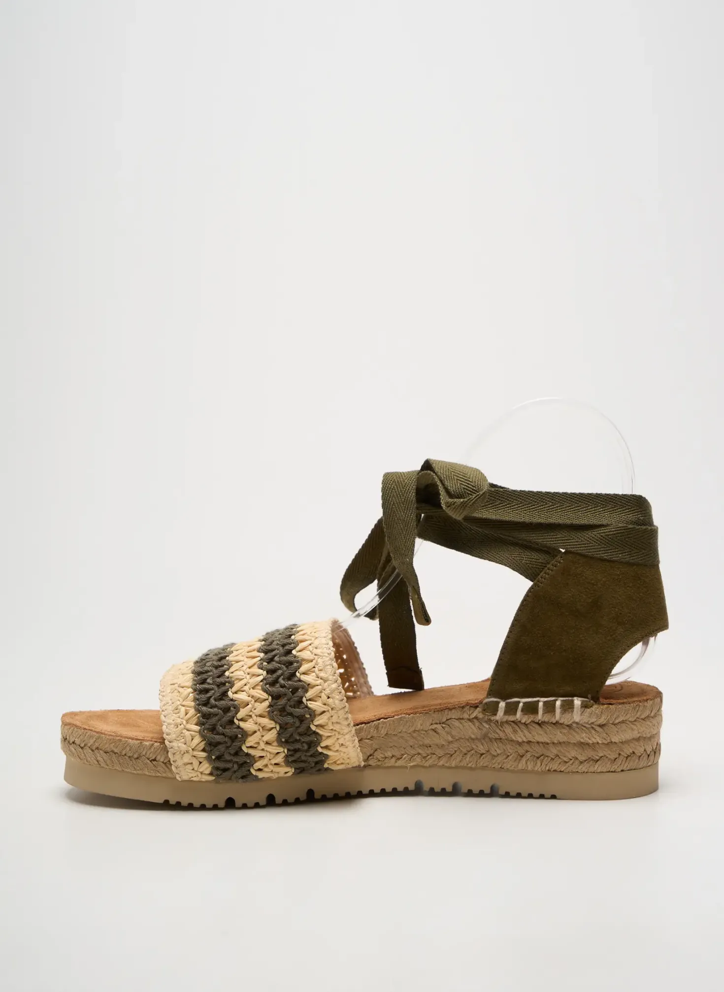 Espadrilles Unisa Vert Talon De 4 À 6cm