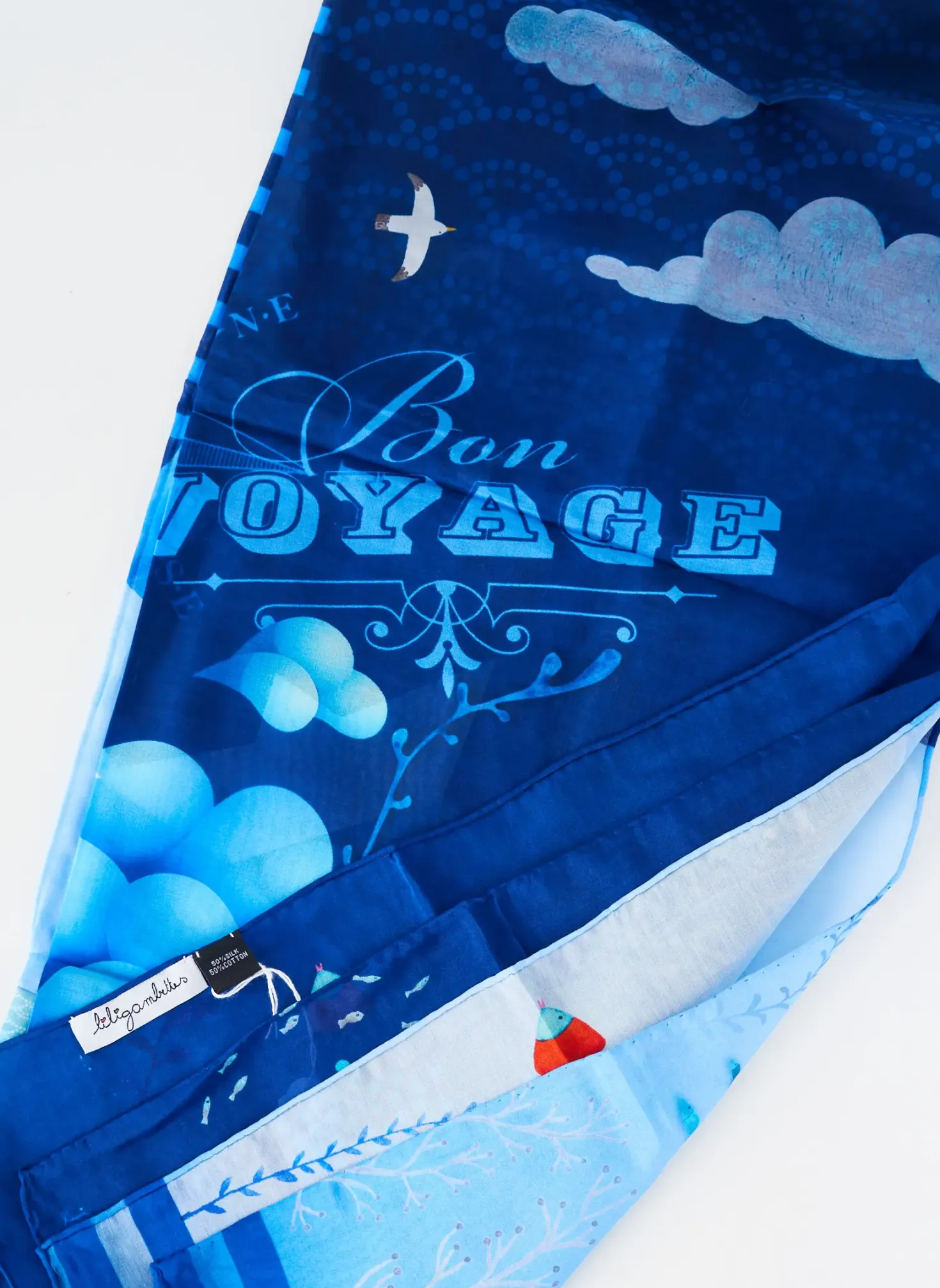 Foulard Lili Gambettes Bleu
