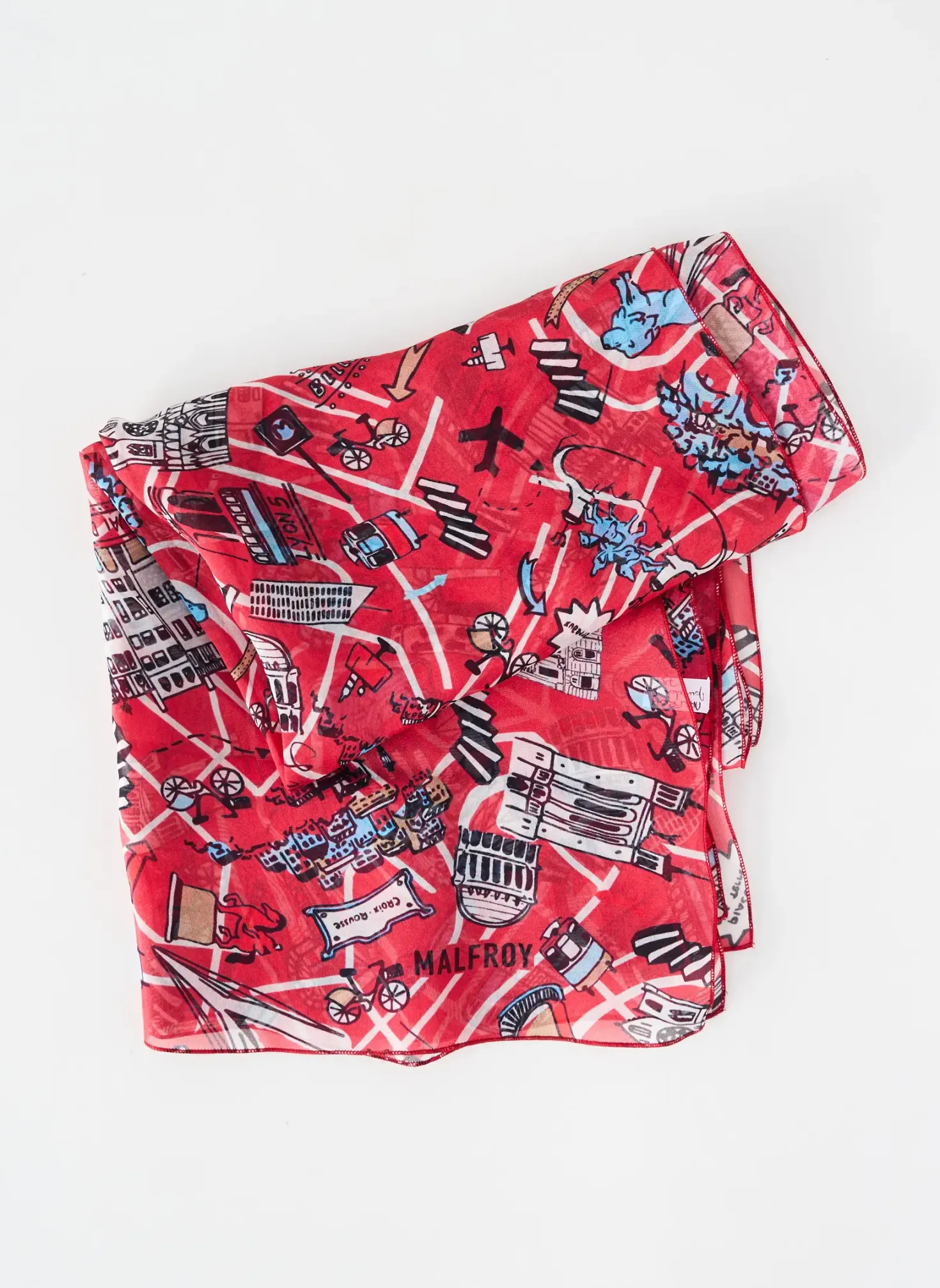 Foulard Malfroy Rouge