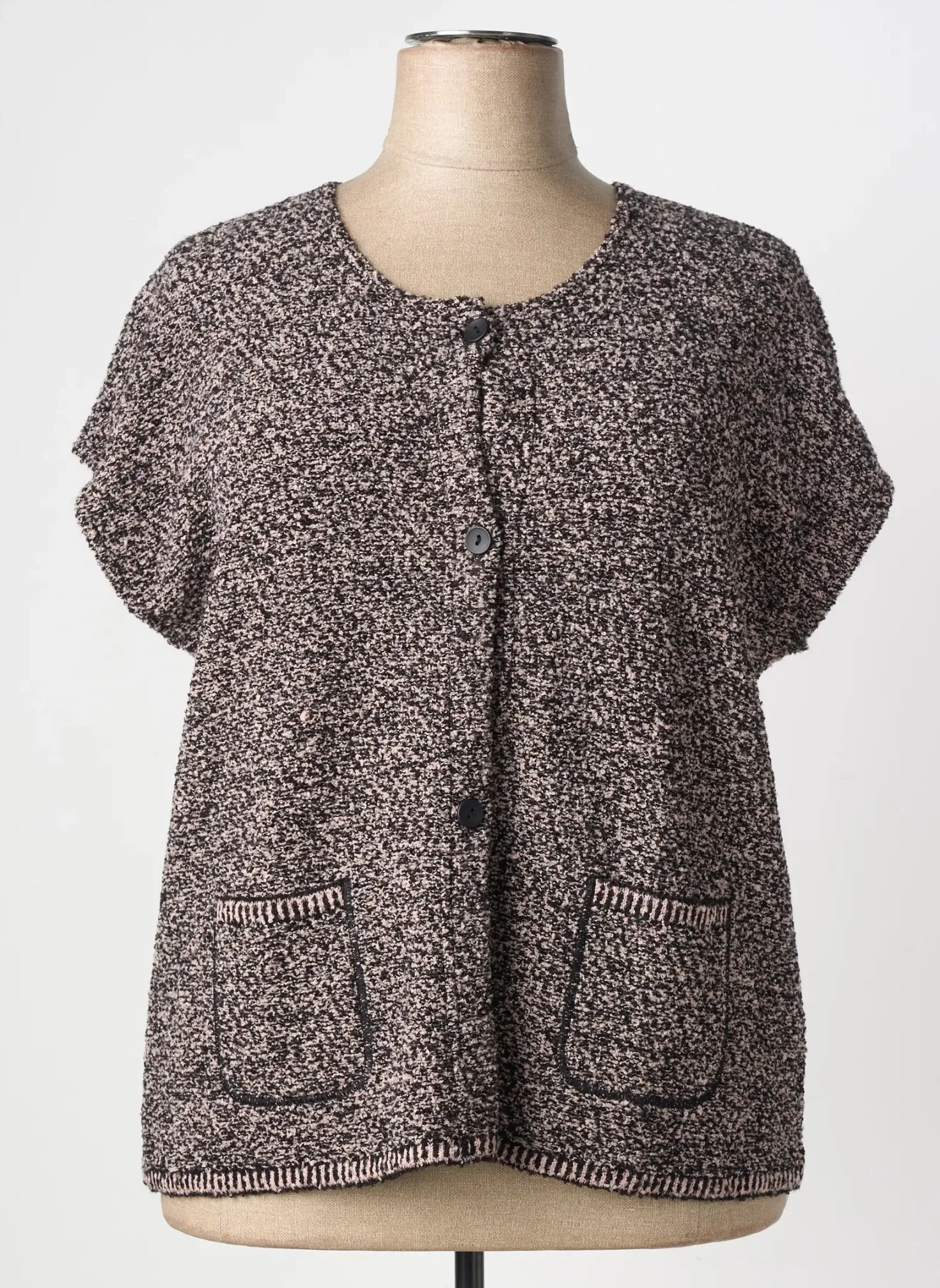 Gilet Manches Courtes Griffon Rose