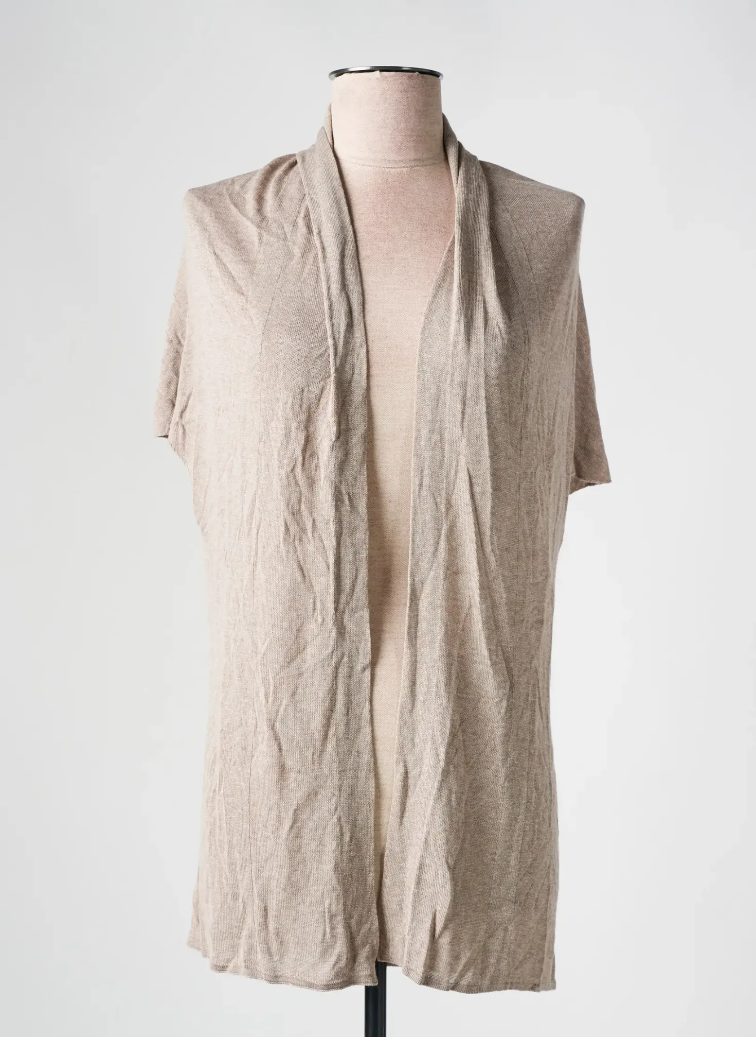 Gilet Manches Courtes La Fee Maraboutee Beige
