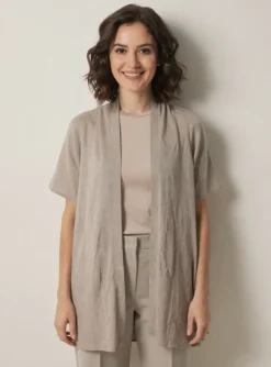 Gilet Manches Courtes La Fee Maraboutee Beige