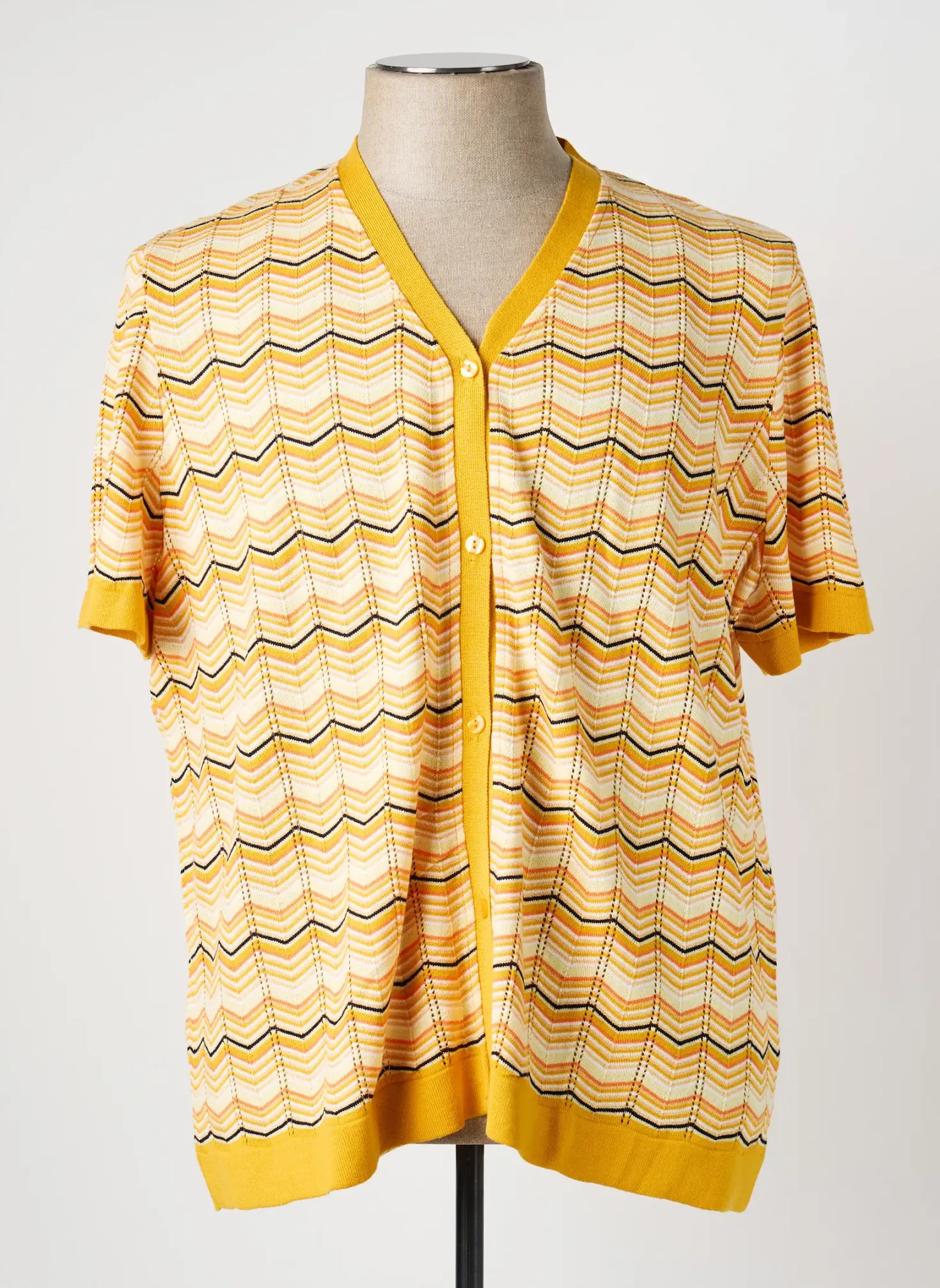 Gilet Manches Courtes Thel Elegance Jaune