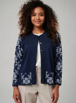 Gilet Manches Longues Angella Bleu