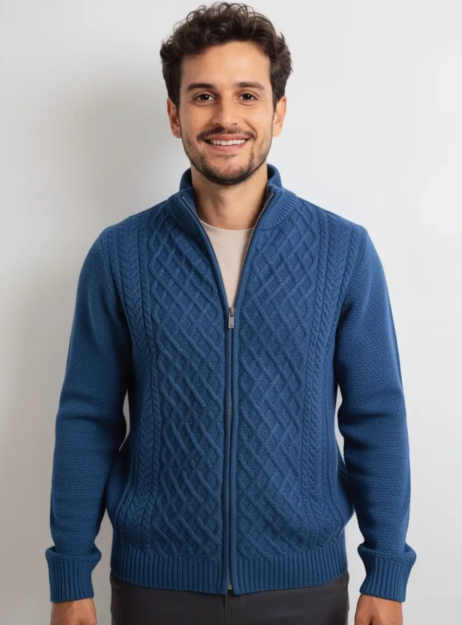 Gilet Manches Longues Cambridge Bleu