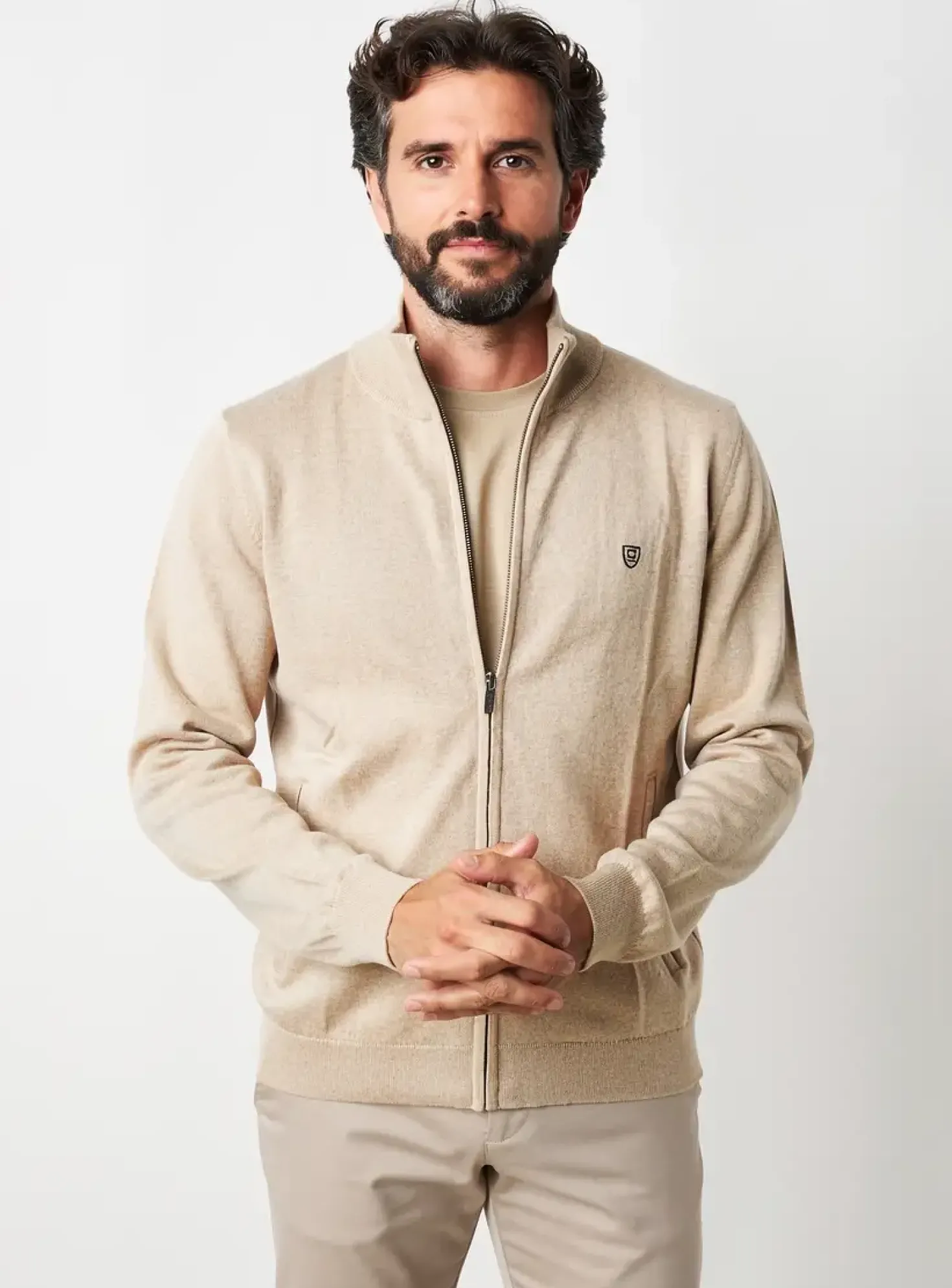 Gilet Manches Longues Cambridge Beige