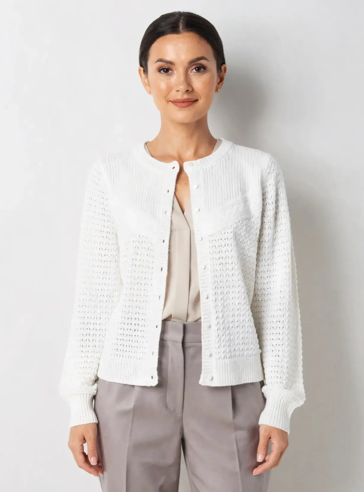 Gilet Manches Longues C'est Beau La Vie Beige