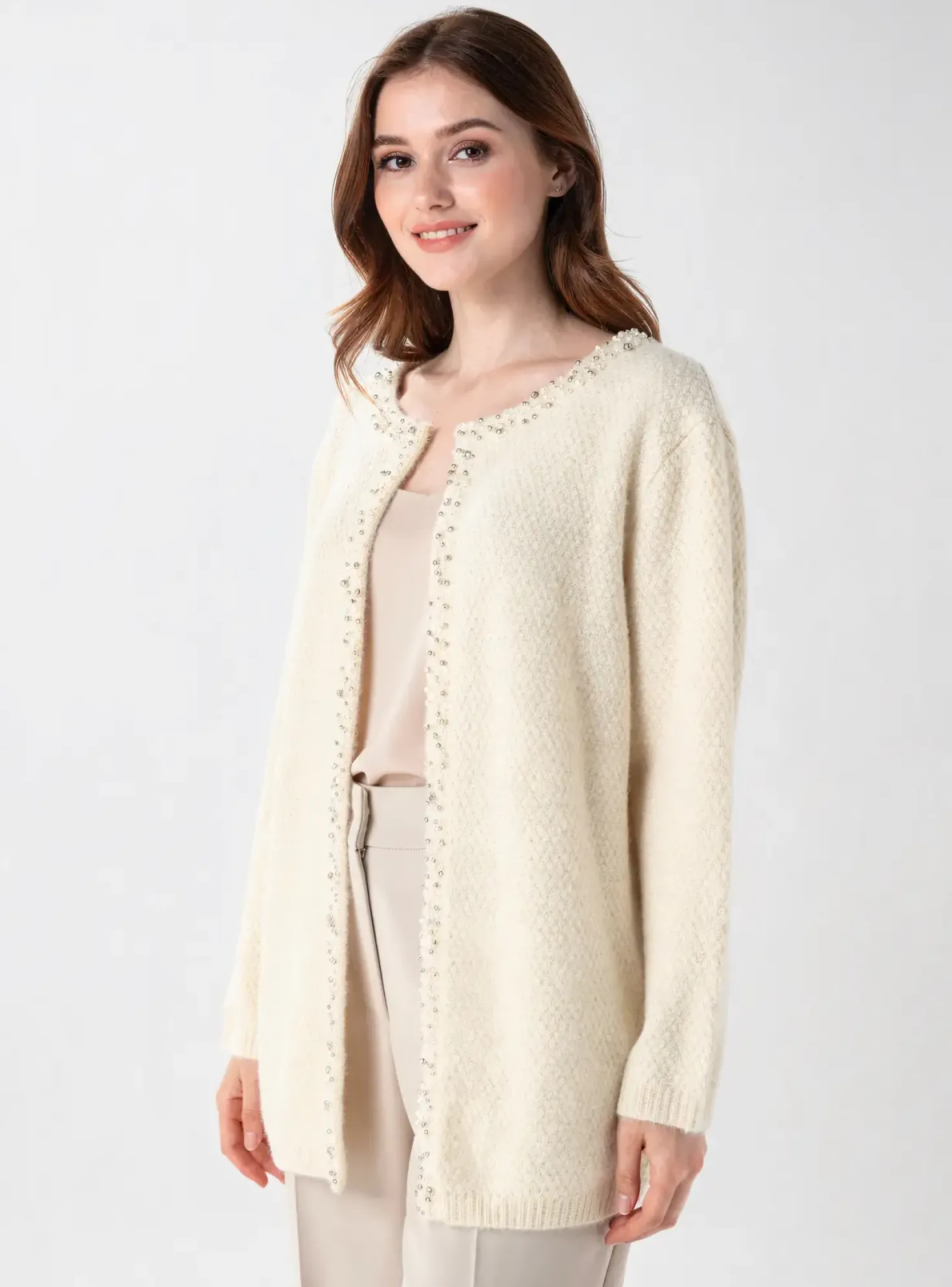 Gilet Manches Longues Cherry Couture Beige